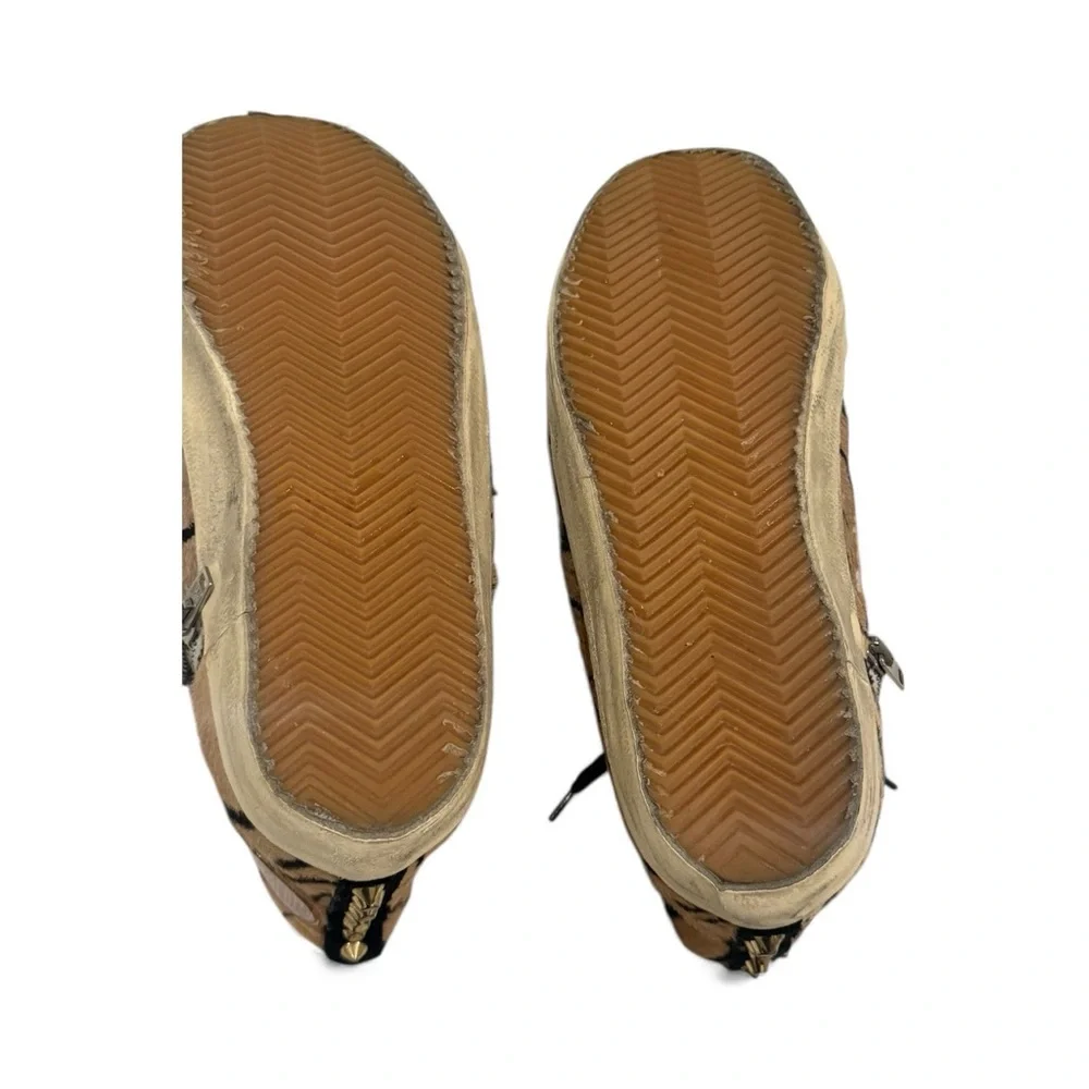 Golden Goose FRANCY Tiger Pony Hair High Tops w/ Gold Studs (Rare Vintage) - Picture 7 of 7